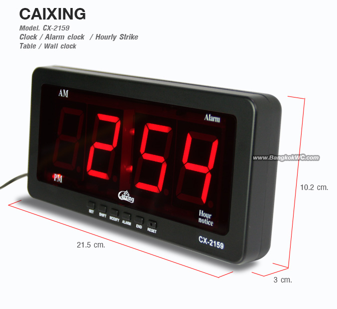 LED Digital Clock Caixing Cx- 2158 Alarm Clock Led Electronic Digital Home Fashion Timer Student Gift Electronic Clock.