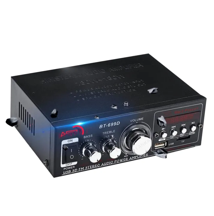 BT-699D MOBILE APP- CAR AUDIO REMOTE AC-DC 220V -12V FM Radio USB SD MMC Card Bluetooth Amplifier BT-699D ASR